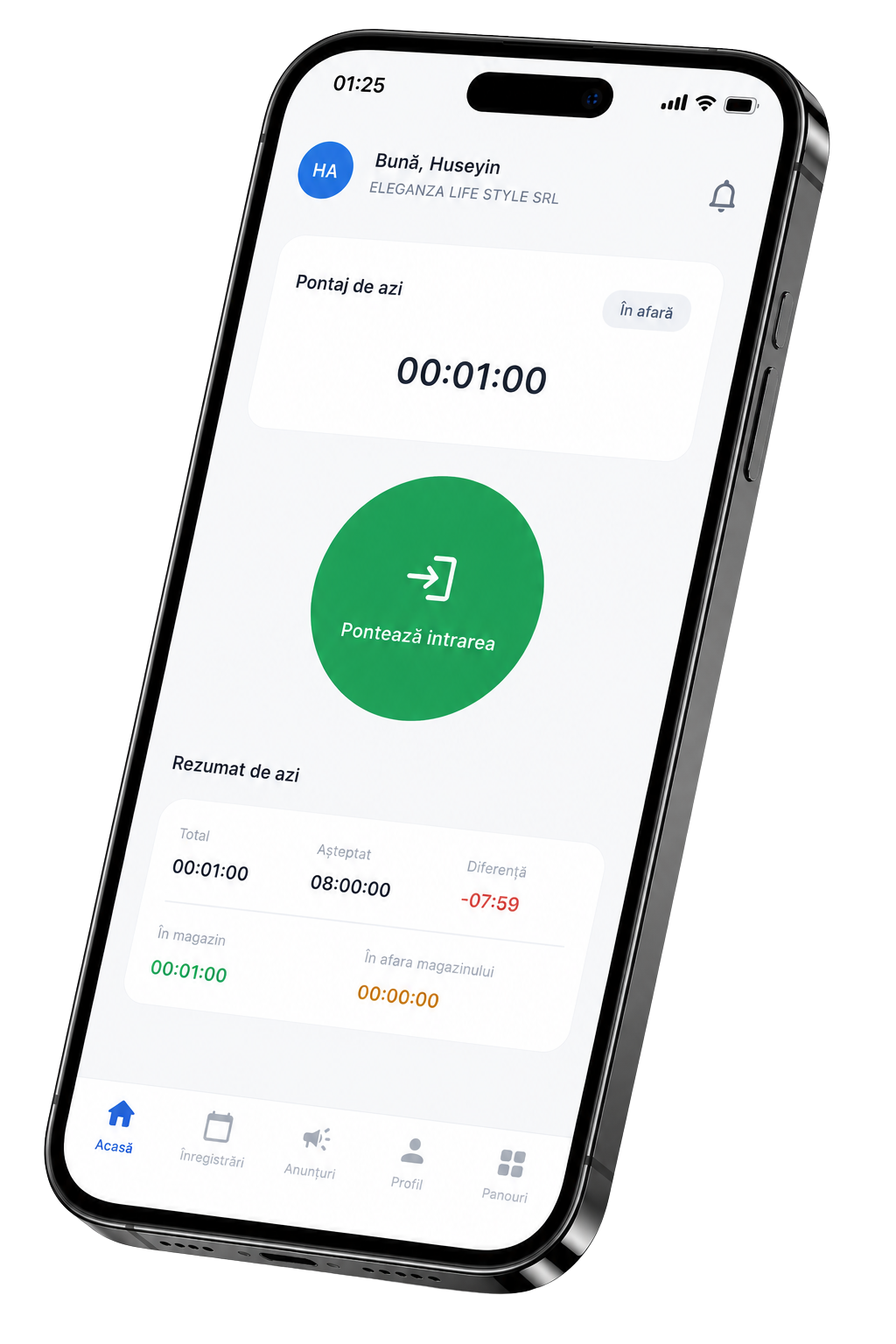 TimePax app for your employees